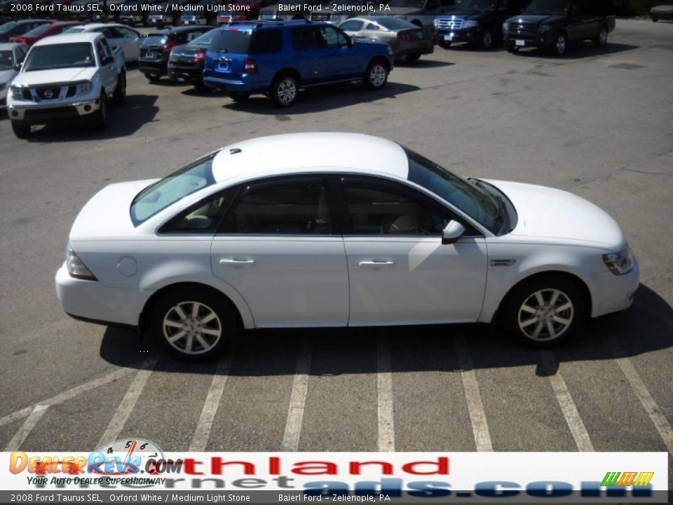 2008 Ford Taurus SEL Oxford White / Medium Light Stone Photo #5