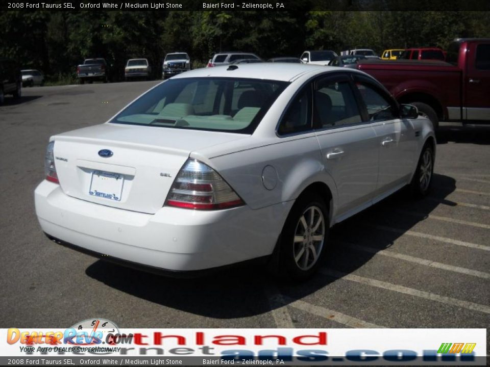 2008 Ford Taurus SEL Oxford White / Medium Light Stone Photo #6