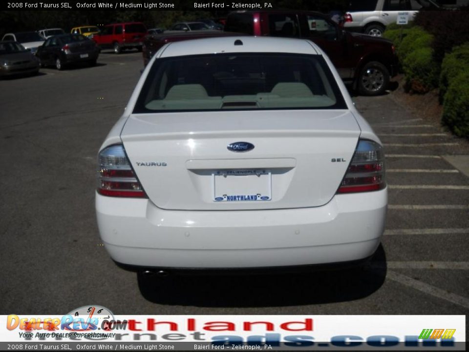 2008 Ford Taurus SEL Oxford White / Medium Light Stone Photo #7
