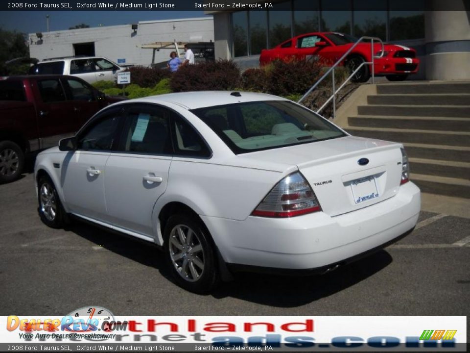 2008 Ford Taurus SEL Oxford White / Medium Light Stone Photo #8