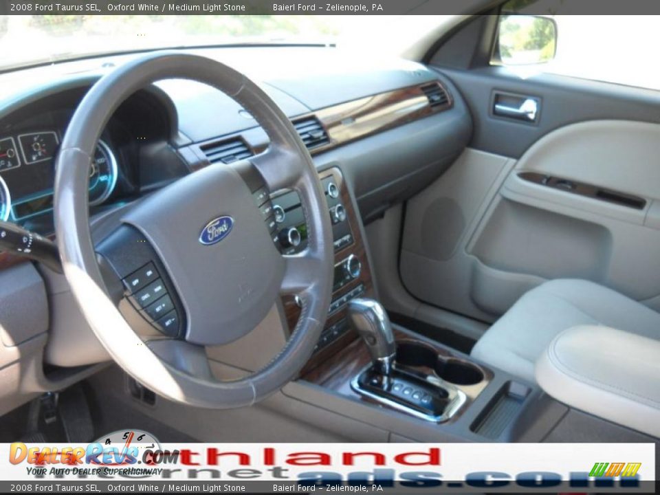 2008 Ford Taurus SEL Oxford White / Medium Light Stone Photo #10