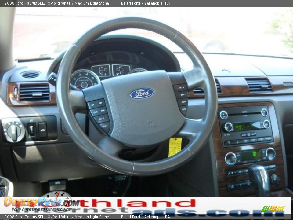2008 Ford Taurus SEL Oxford White / Medium Light Stone Photo #14