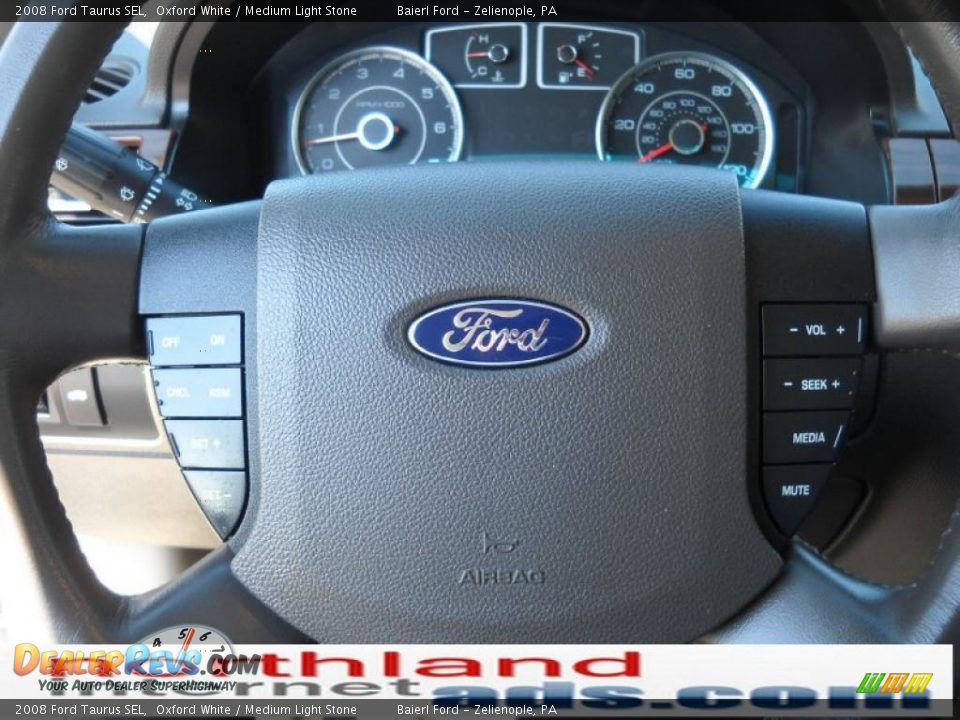 2008 Ford Taurus SEL Oxford White / Medium Light Stone Photo #19