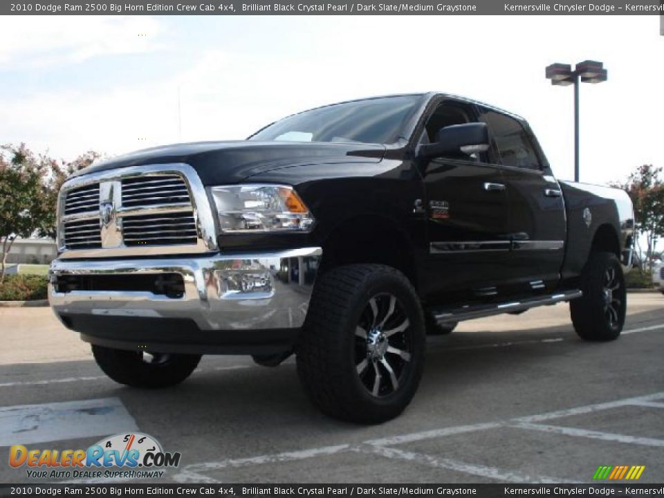 2010 Dodge Ram 2500 Big Horn Edition Crew Cab 4x4 Brilliant Black Crystal Pearl / Dark Slate/Medium Graystone Photo #1