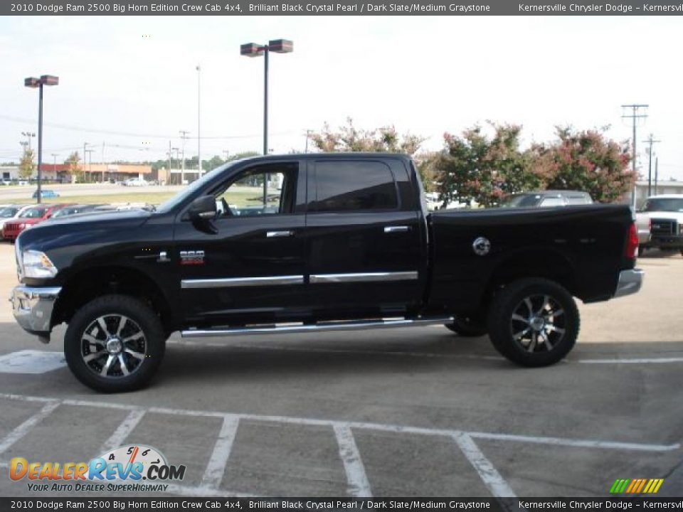 2010 Dodge Ram 2500 Big Horn Edition Crew Cab 4x4 Brilliant Black Crystal Pearl / Dark Slate/Medium Graystone Photo #2