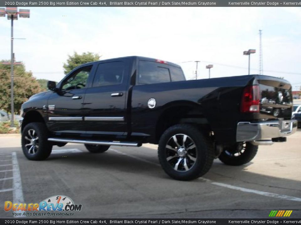 2010 Dodge Ram 2500 Big Horn Edition Crew Cab 4x4 Brilliant Black Crystal Pearl / Dark Slate/Medium Graystone Photo #3