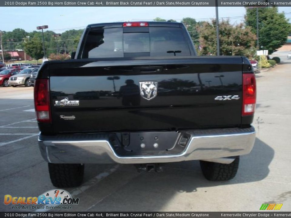 2010 Dodge Ram 2500 Big Horn Edition Crew Cab 4x4 Brilliant Black Crystal Pearl / Dark Slate/Medium Graystone Photo #4