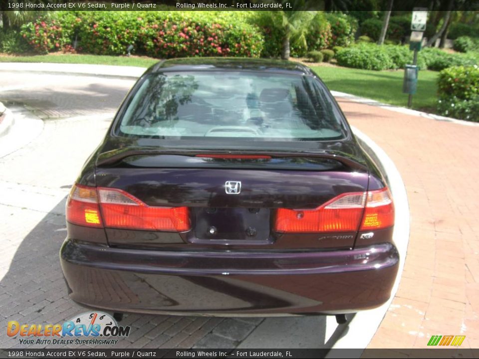 1998 Honda Accord EX V6 Sedan Purple / Quartz Photo #21