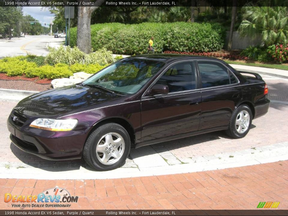 1998 Honda Accord EX V6 Sedan Purple / Quartz Photo #25