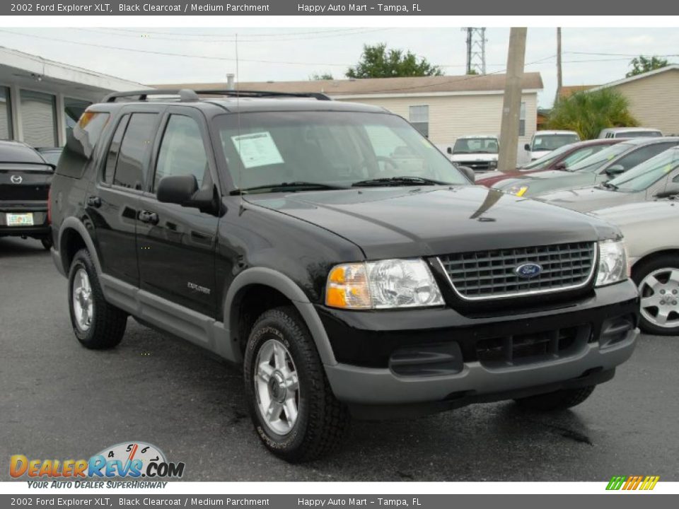 2002 Ford Explorer XLT Black Clearcoat / Medium Parchment Photo #5