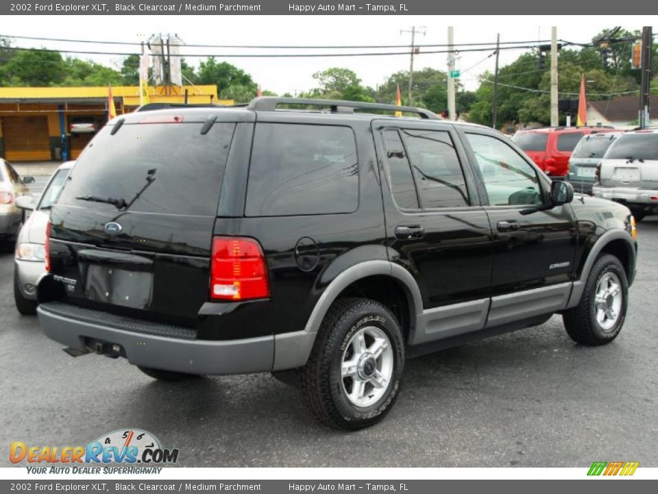 2002 Ford Explorer XLT Black Clearcoat / Medium Parchment Photo #8