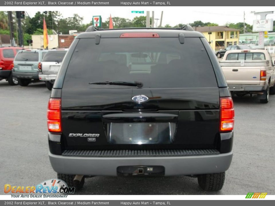 2002 Ford Explorer XLT Black Clearcoat / Medium Parchment Photo #9