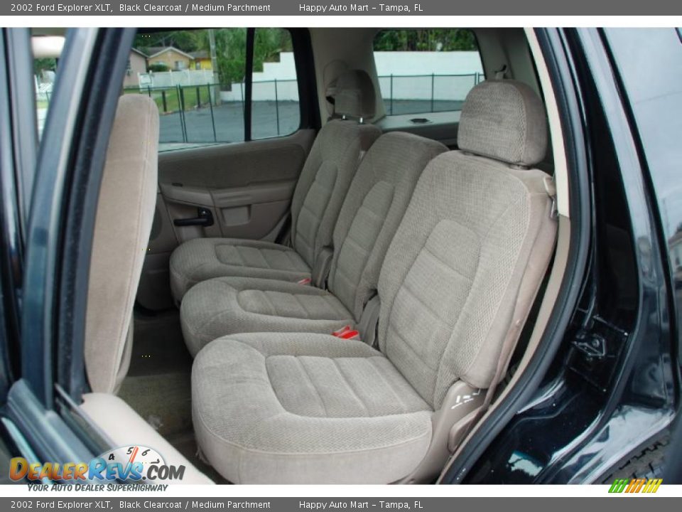 2002 Ford Explorer XLT Black Clearcoat / Medium Parchment Photo #21