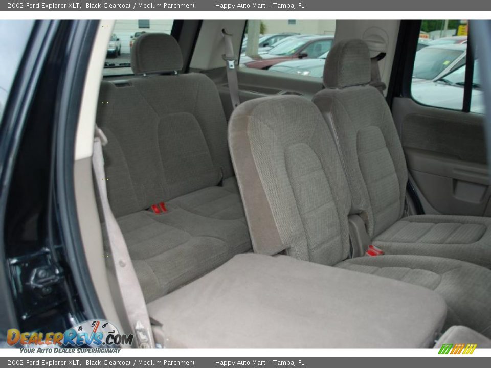 2002 Ford Explorer XLT Black Clearcoat / Medium Parchment Photo #23