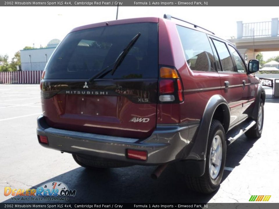 2002 Mitsubishi Montero Sport XLS 4x4 Cambridge Red Pearl / Gray Photo #2