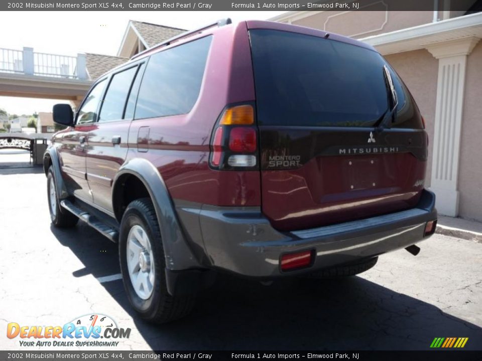 2002 Mitsubishi Montero Sport XLS 4x4 Cambridge Red Pearl / Gray Photo #3