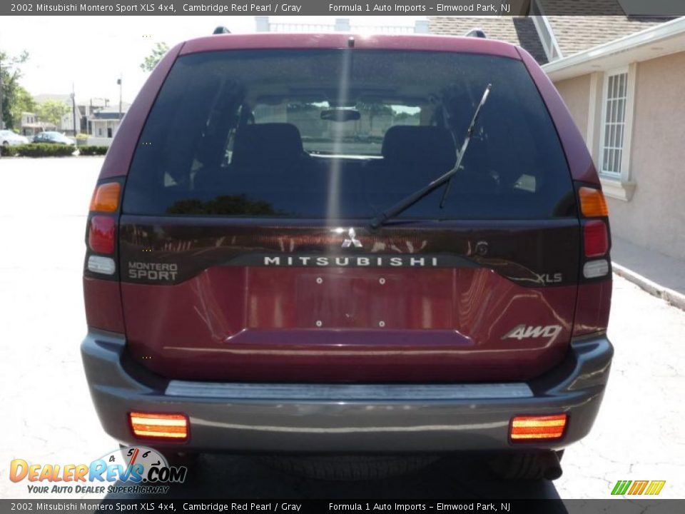 2002 Mitsubishi Montero Sport XLS 4x4 Cambridge Red Pearl / Gray Photo #7