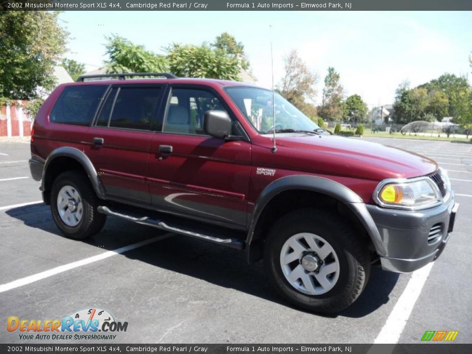 2002 Mitsubishi Montero Sport XLS 4x4 Cambridge Red Pearl / Gray Photo #9