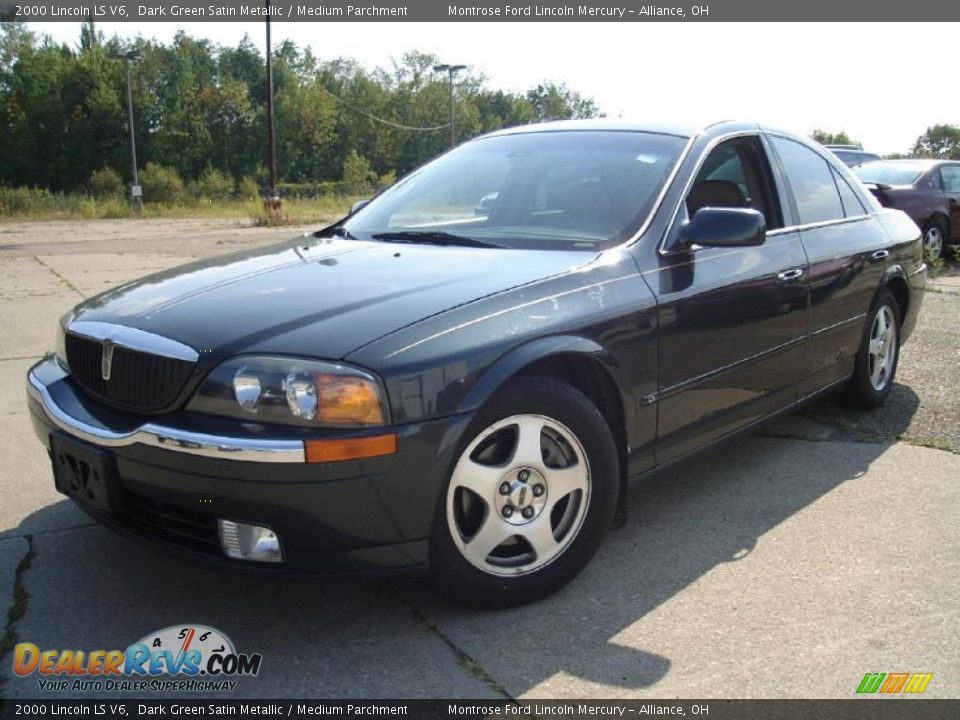 2000 Lincoln LS V6 Dark Green Satin Metallic / Medium Parchment Photo #1