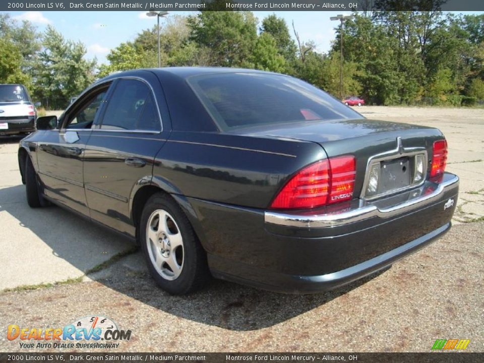 2000 Lincoln LS V6 Dark Green Satin Metallic / Medium Parchment Photo #3