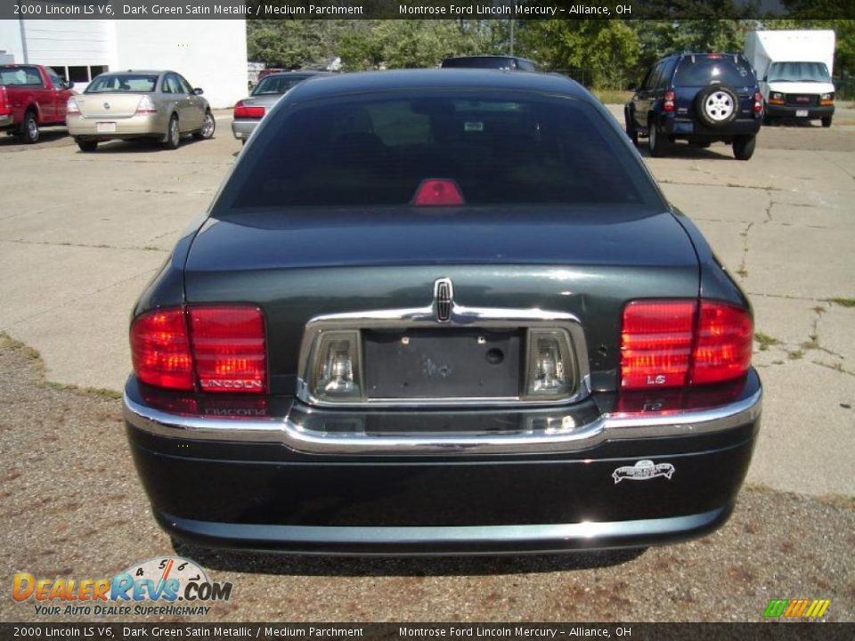 2000 Lincoln LS V6 Dark Green Satin Metallic / Medium Parchment Photo #4