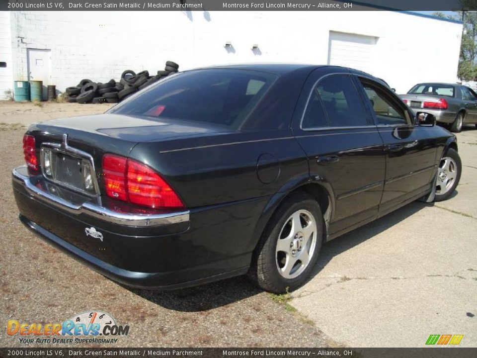 2000 Lincoln LS V6 Dark Green Satin Metallic / Medium Parchment Photo #5