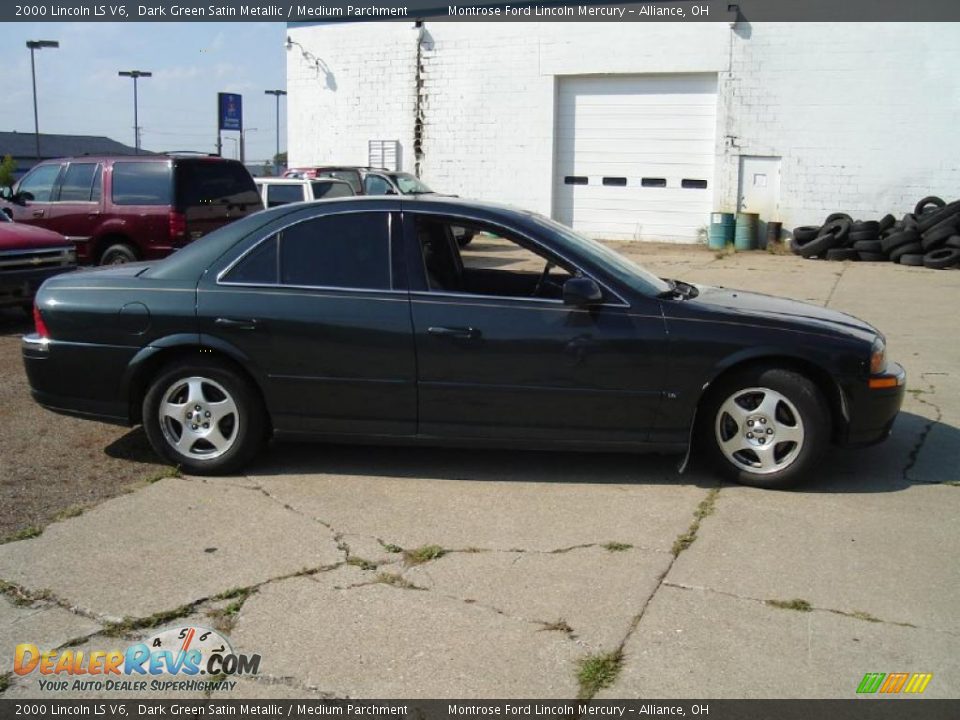 2000 Lincoln LS V6 Dark Green Satin Metallic / Medium Parchment Photo #6