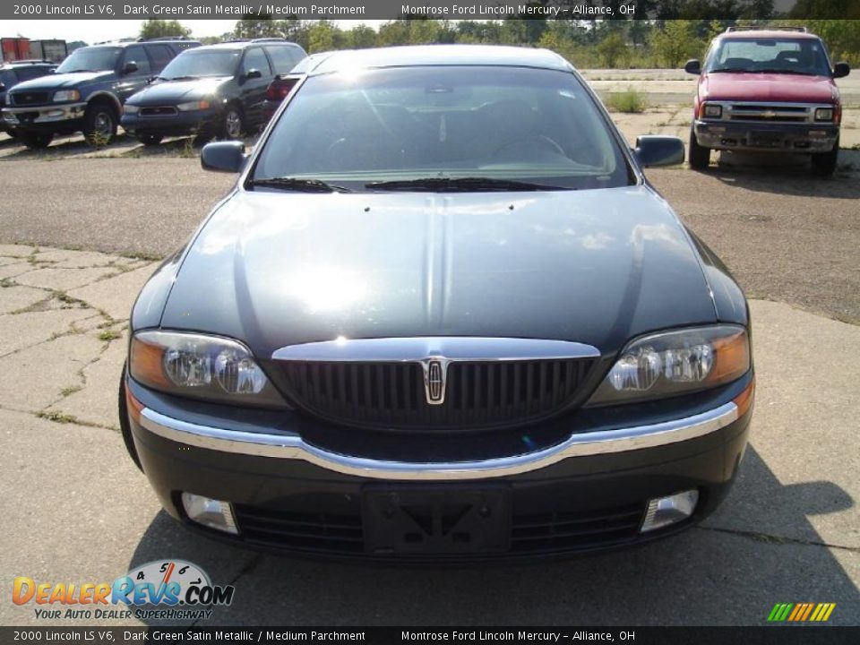 2000 Lincoln LS V6 Dark Green Satin Metallic / Medium Parchment Photo #8