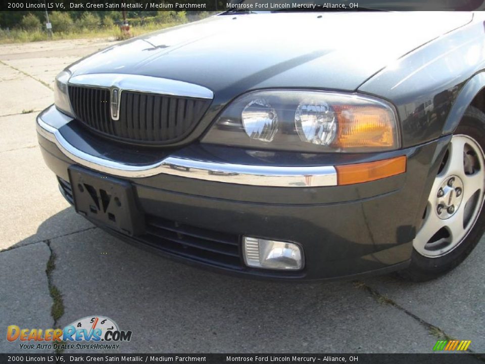 2000 Lincoln LS V6 Dark Green Satin Metallic / Medium Parchment Photo #9