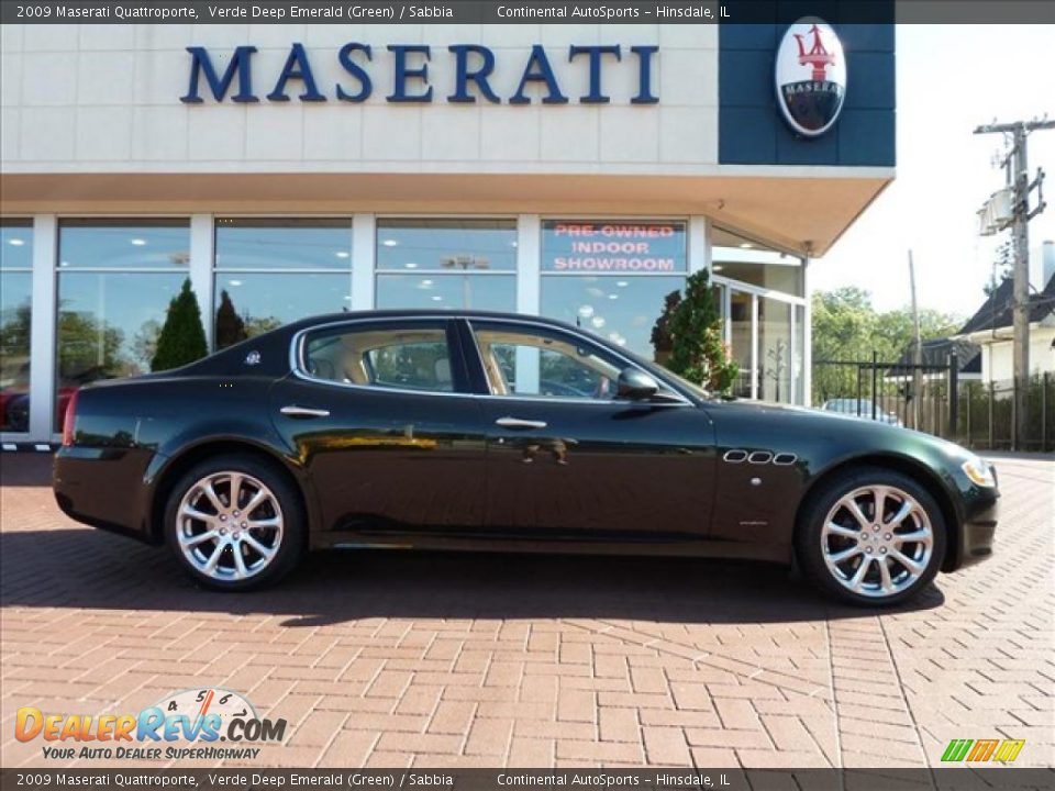 2009 Maserati Quattroporte Verde Deep Emerald (Green) / Sabbia Photo #1