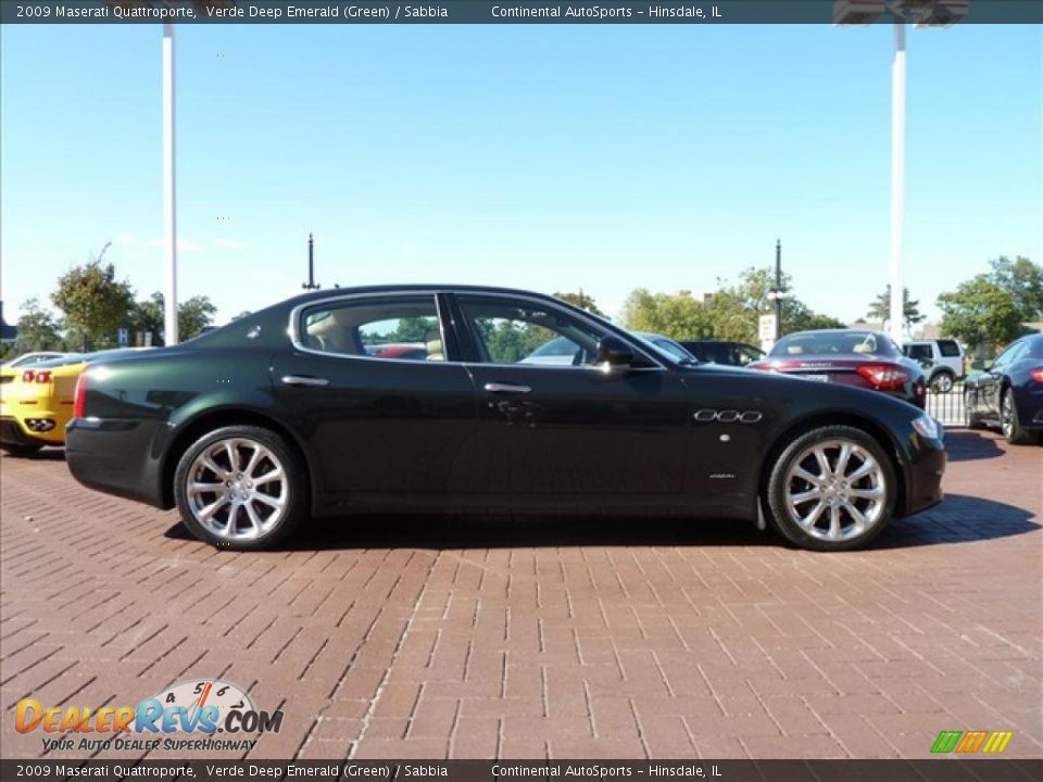 2009 Maserati Quattroporte Verde Deep Emerald (Green) / Sabbia Photo #2