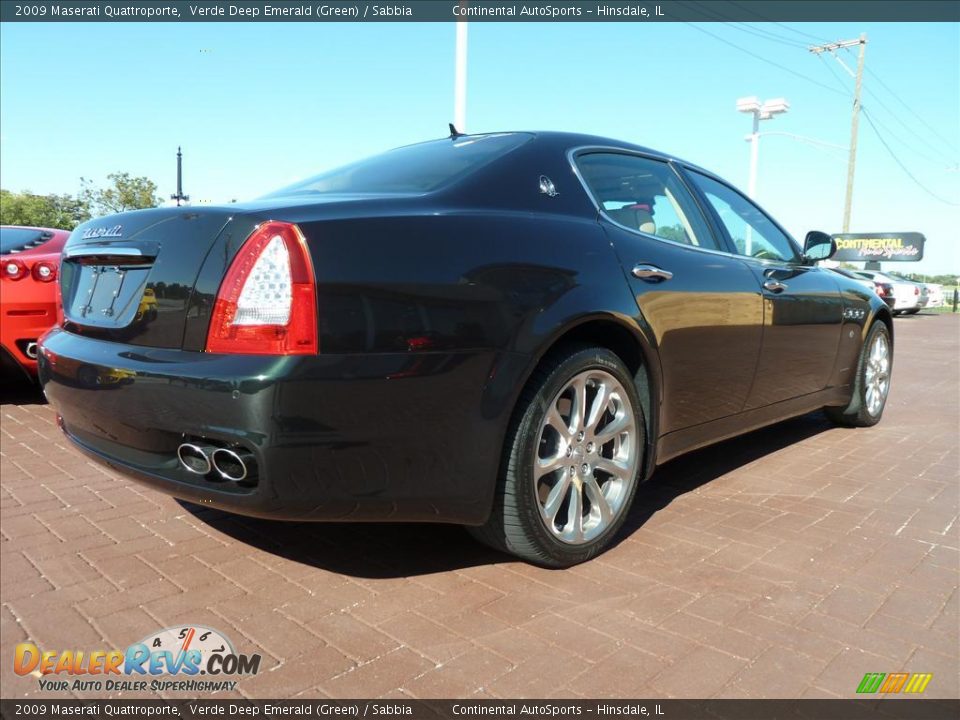 2009 Maserati Quattroporte Verde Deep Emerald (Green) / Sabbia Photo #3