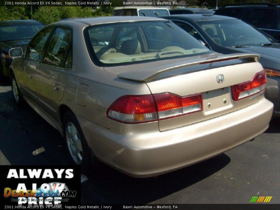 2001 Honda Accord EX V6 Sedan Naples Gold Metallic / Ivory Photo #2