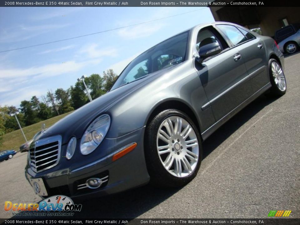2008 Mercedes-Benz E 350 4Matic Sedan Flint Grey Metallic / Ash Photo #1