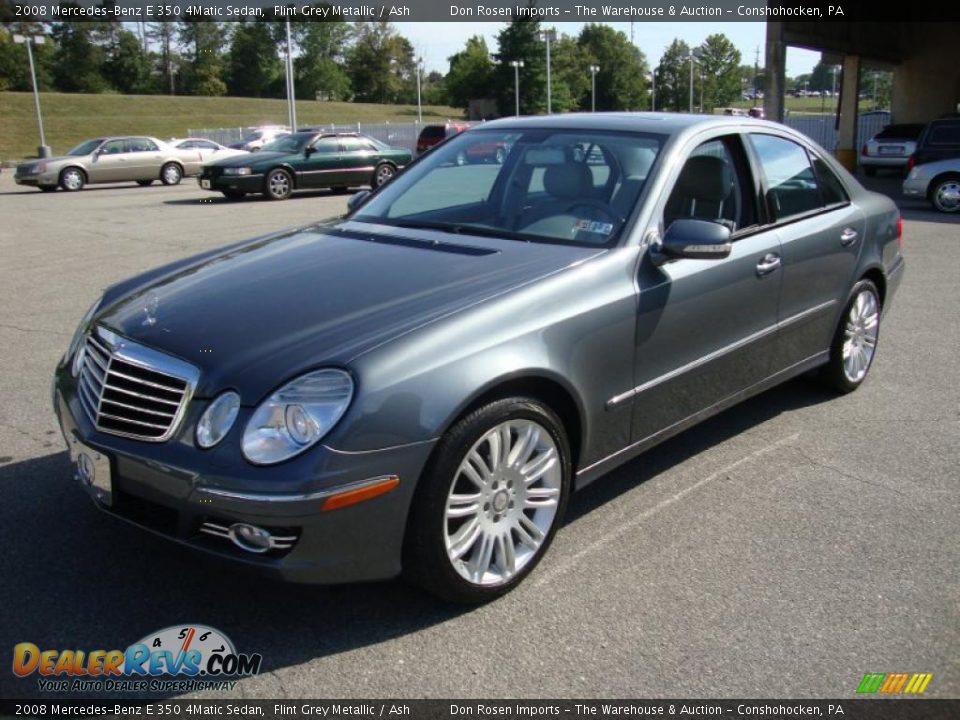 2008 Mercedes-Benz E 350 4Matic Sedan Flint Grey Metallic / Ash Photo #2
