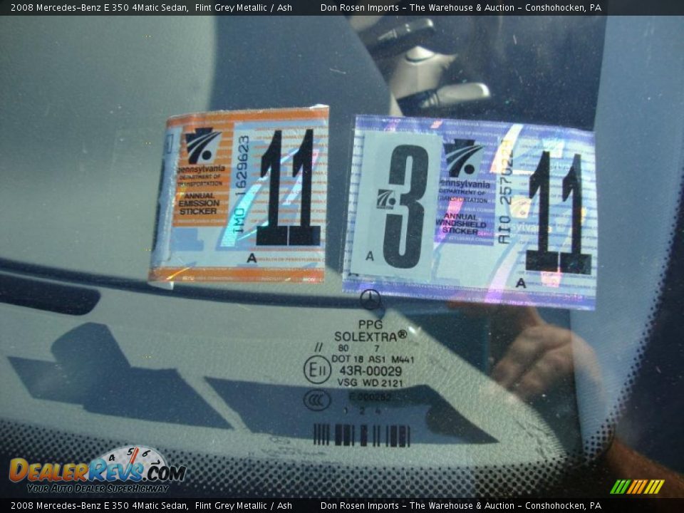 2008 Mercedes-Benz E 350 4Matic Sedan Flint Grey Metallic / Ash Photo #35