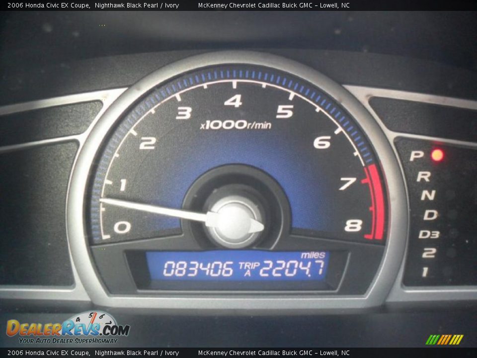 2006 Honda Civic EX Coupe Nighthawk Black Pearl / Ivory Photo #24