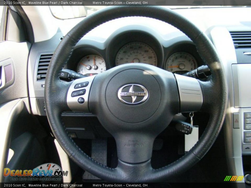 2010 Scion tC Waveline Blue Pearl / Dark Charcoal Photo #16