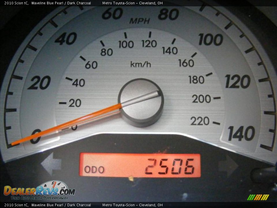 2010 Scion tC Waveline Blue Pearl / Dark Charcoal Photo #18