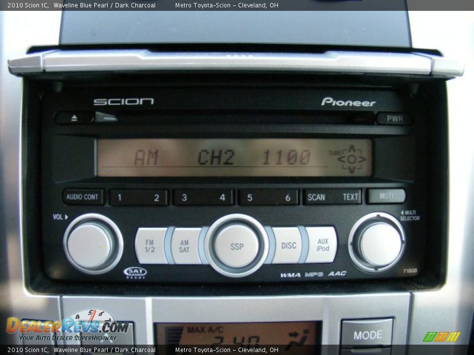 2010 Scion tC Waveline Blue Pearl / Dark Charcoal Photo #20