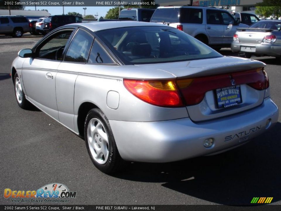 2002 Saturn S Series SC2 Coupe Silver / Black Photo #6