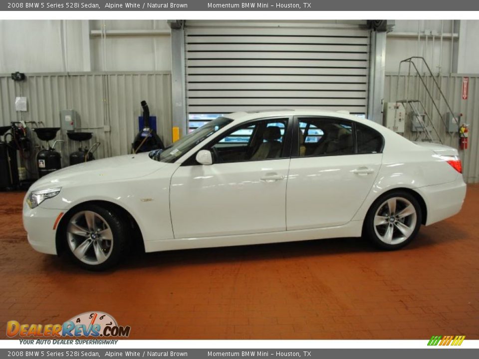 2008 BMW 5 Series 528i Sedan Alpine White / Natural Brown Photo #2