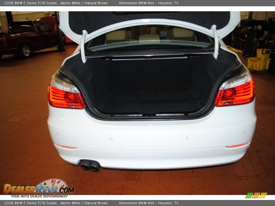 2008 BMW 5 Series 528i Sedan Alpine White / Natural Brown Photo #11