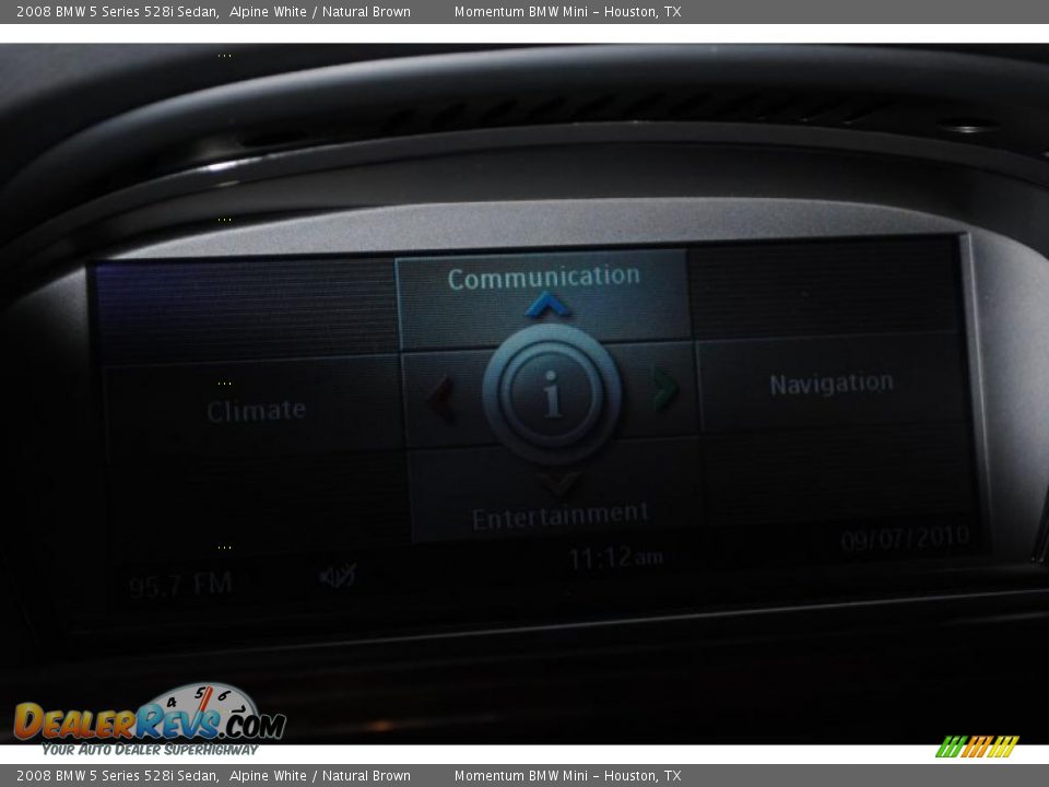 2008 BMW 5 Series 528i Sedan Alpine White / Natural Brown Photo #16
