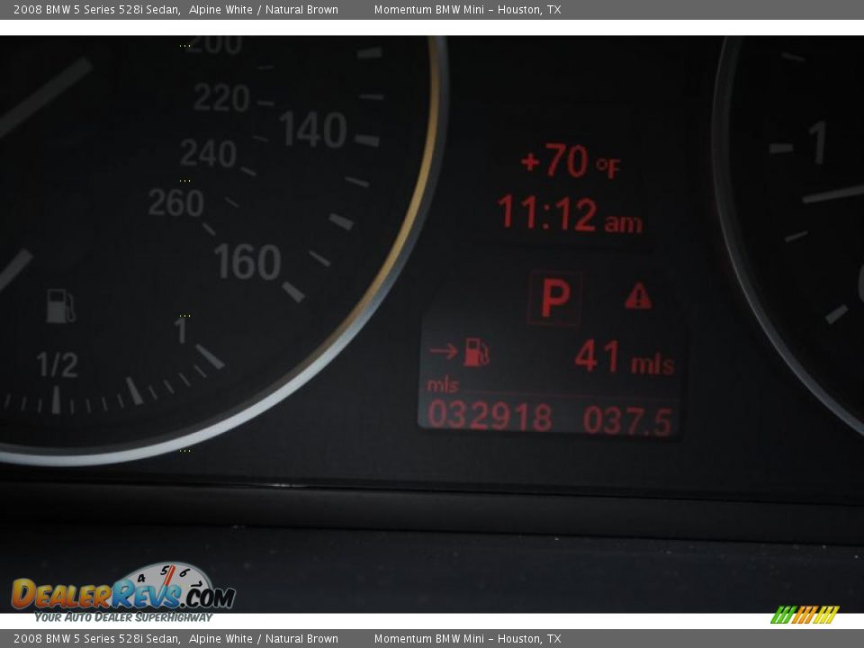2008 BMW 5 Series 528i Sedan Alpine White / Natural Brown Photo #17