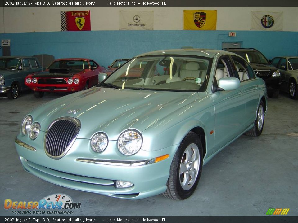 2002 Jaguar S-Type 3.0 Seafrost Metallic / Ivory Photo #1