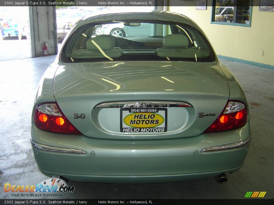 2002 Jaguar S-Type 3.0 Seafrost Metallic / Ivory Photo #4