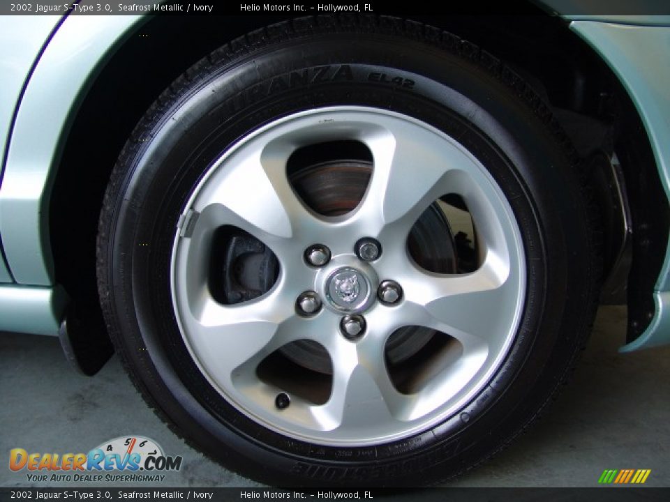 2002 Jaguar S-Type 3.0 Seafrost Metallic / Ivory Photo #21