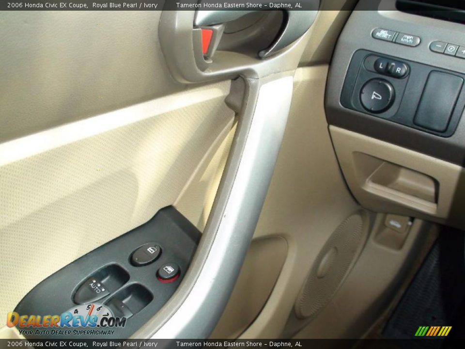 2006 Honda Civic EX Coupe Royal Blue Pearl / Ivory Photo #15
