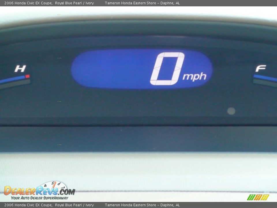 2006 Honda Civic EX Coupe Royal Blue Pearl / Ivory Photo #18